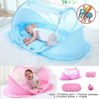Baby Bed Tent Crib Mattress Foldable Mosquito Net Travel Bed