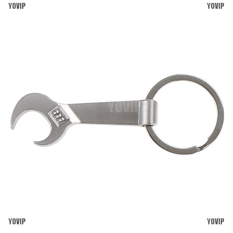 YOVIP Eco-friendly Silver Metal Wrench Spanner Beer Bottle Opener Key Chain Keyring Gift
