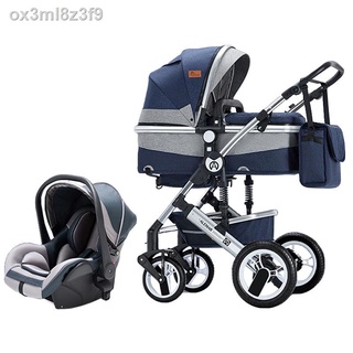 Baby Stroller 3 In 1 Pram with Car Seat Travel System Baby Stroller with Car Seat Newborn Baby Comfo