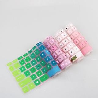 ✈For 15.6 Inch HP Pavilion 15-cc707TX Colorful Silicone laptop Keyboard Protector Keyboard Cover Ski