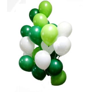30pcs 10 Inch Thicked Latex Balloons Dark Green White Balloon For Jungle Party Boy Girl Birthday Party Decorations Child Balloon