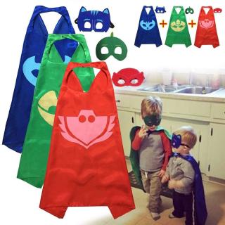 Superhero PJ Masks Cape/Mask Set Gekko Owlette Catboy Kids