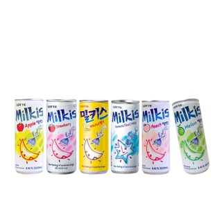 Lotte Milkis Carbonated Drink Can 250ml Korean Foods Korean Products Drinks (1)