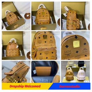 Mccmm Backpack Womens' Mini Backpack School Bag Leather Bag Full Sets Retro Style Backpack Rivet Fashion Backpack