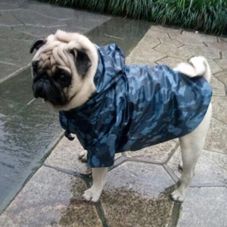 Pet Camouflage Big Dog Raincoat Waterproof Clothes For Small Big Dogs Hooded Rain Cloak French Bulld