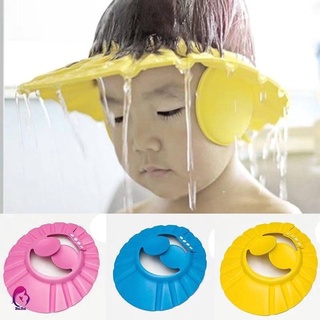 【Ready Stock】❃✲☈Baby Shower Cap Shampoo Bathing Protector Adjustable Bath shower hat kids Shower Cap