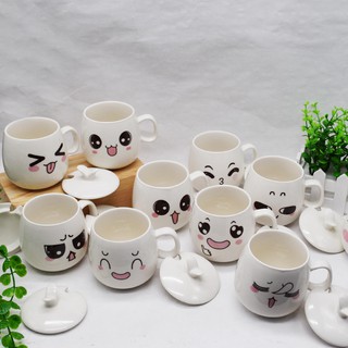 Cute Emoji Expression Ceramic Mug -F001
