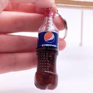 Carbonated drinks✵Simulation Coke Sprite Fanta Pepsi beverage bottle soda bottle key chain pendant f