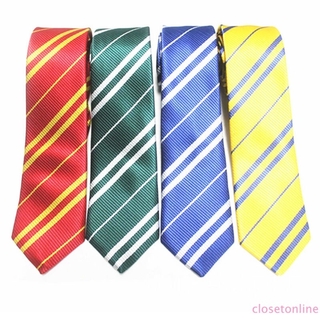 Sale Harry Potter Stripe Necktie Badge Tie Gryffindor Slytherin Hufflepuff Gryffindor CL