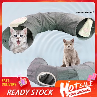 【Ready Stock】Pet Cats Kitten Foldable Sound Paper 3 Holes Tunnel Nests Interactive Play Toy