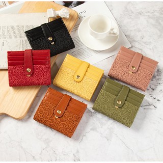 Korean Short Leather Wallet Slim Card Holder Coin Purse Casual Money Clips with Crad Slots C234-3A