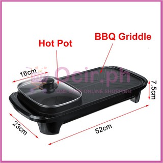 Electric Griddles Korean Samgyupsal 2in1 Electric Grill & Hot Pot Indoor Baking Flat Pan BBQ Griddle (6)