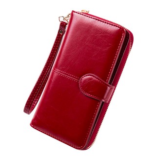 FTS-Women Leather Wallet Long Zip Purse Ladies Card Holder Case Clutch Phone oFfm