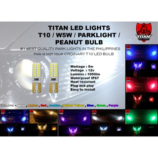 🇵🇭2pcs T10 Led Park light Premium Gold Plated / Peanut Bulb / W5W - Plug & Play (1)