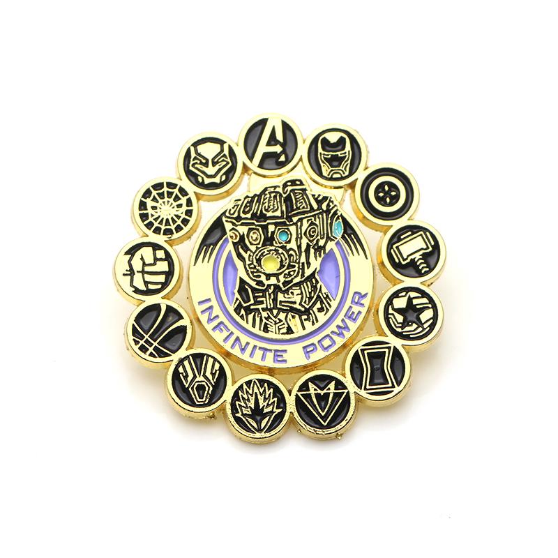 ✨ Ready Stock ✨DC Marvel Avengers Thanos Infinity Power Gauntlet Metal Enamel Brooch Lapel Pin Badge