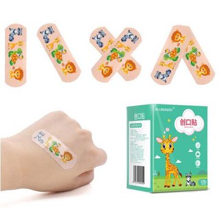 Unique 100PCs Waterproof Breathable Cute Cartoon Band Aid Hemostasis Adhesive Bandages First Aid Emergency Kit For Kids Children