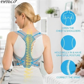 Adjustable Back Straightener Posture Corrector for Women Men, Clavicle Spine Shoulder Support Belt ，