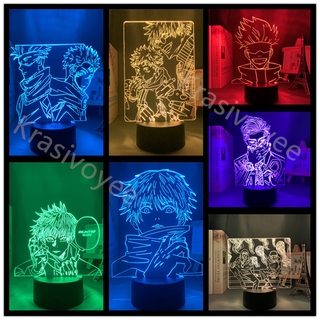 Jujutsu Kaisen Series LED Night Light Colorful Colors Changing Touch Remote Bedside Lamp Cool Gift for Jujutsu Kaisen Fans