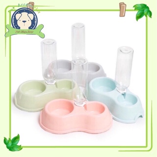 Pets Bowl dog foods Cat Bowl 2in1 Food Bowl DrinkingBottle Set Puppy Kitty Food Bowls WaterBowl (2)