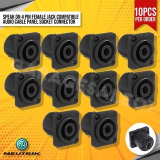 ⚡10x Speak on 4 Pin Female jack Compatible Audio Cable Panel Socket Connector⚡