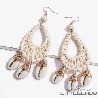 ☛☏❤Women Handmade Ocean Style Rattan Weave Sea Shell (3)