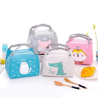 Anantrading Portable Lunch Bag Thermal Insulated Lunch Box Tote Cooler Bag Bento Pouch Lunch Contain