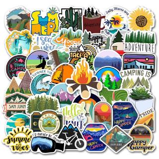 Summer Travel Stickers Suitcase Trolley Case Skateboard 50 Pcs Decals