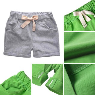 Baby Casual Cotton Linen Solid Color Shorts (9)