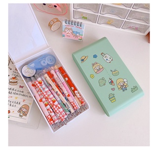 <24h delivery>W&G Writing case cute pencil case creative DIY storage box ins wind large capacity pen case (8)