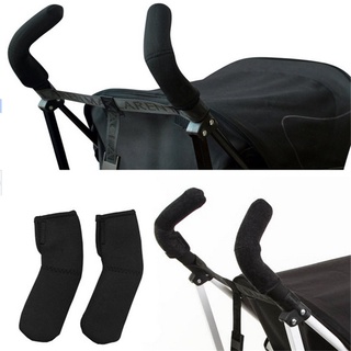 New 1 Pair Black Neoprene Baby Stroller Grip Cover Carriages Poussette Armrests Handle Protector