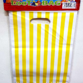 10pcs Stripes Plastic Lootbags (17cm x 25cm) (2)