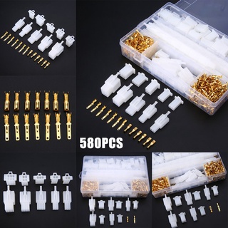 【spot goods】 ♘580Pcs 2.8mm 2/3/4/6/9 pin Motorcycle Automotive Electrical wire terminal Male Female