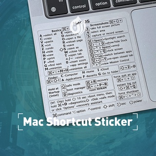 Laptop Sticker For Mac OS Apple Computer Shortcuts Clear Vinyl Waterproof Paster For Mac