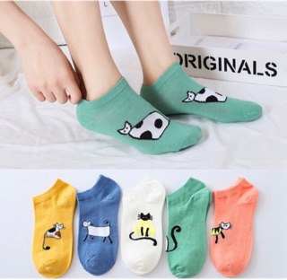 Korean Fashion Cat Ankle Sock for Girl#809/FREESIZE/COD Set Of 5 (9)