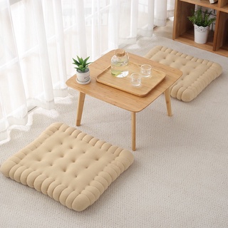 Biscuit Mat Dining Table Chair Cushion Japanese Tatami Cushion Thickened Solid Color Biscuit Bay Win