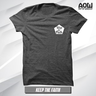 Keep the Faith ACID BLACK Christian Shirts / Statement Gospel Shirt / Bible Verse / Unisex Tees