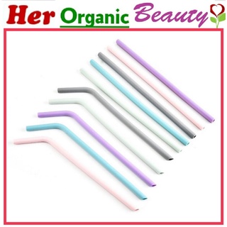 Silicone Kids' REGULAR Straws with Candy Colors (Bent/Straight)