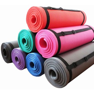 Yoga Mat Extra Thick Exercise with Carrying Strap 10MM