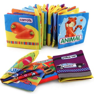 RHS Online 6PCS Soft Cloth English Books Rustle Sound Infant Educational Toy Newborn Baby Toys m4b8 (6)