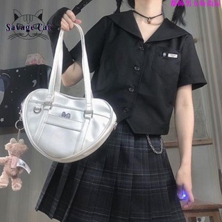 Japanese Heart-Shaped Bag Handbag JK Lolita Diagonal Female Cool Girl Harajuku Style Sweet Soft G