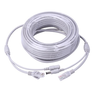 RJ45 Plus DC Power Extension Ethernet CCTV Cable LAN Cable For POE IP Camera System Concatenon
