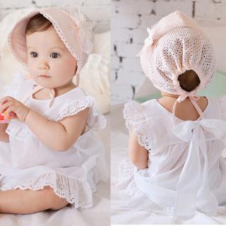 BY Sweet Princess Style Lace Floral Baby Girls Beanie Cap Adjustable Infant Toddler Visor Hats (1)