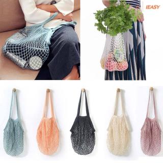 ⭐IEASY⭐Reusable Fruit String Grocery Shopper Food Bag Tote Mesh Woven Net Should