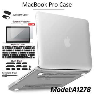 ►[6 in 1] Laptop Protector for Macbook Pro 13 inch Case A1278 Release 2012-2008 with Keyboard Cover