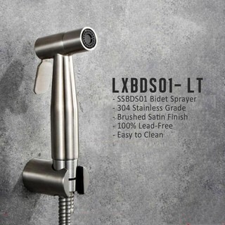 304 Stainless Steel High Pressure Bidet Set US Standard Toilet Flushing Spray Gun Toilet Spray Gun