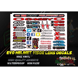 Helmet Lens Visor Sticker Set EVO / 3m / Hologram / hello kitty / Laminated/ Waterproof