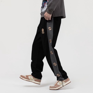 Trendy street Japanese trendy brand Harajuku style ins embroidery casual pants men s trend wild loos