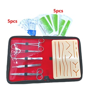 16 in 1 Surgical Suture Training Kit Skin Operate Suture Practice Model Training Pad Needle Scissors