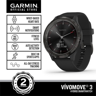 Garmin Vivomove 3 Hybrid Smart Watch and Smart Fitness Tracker with 2 Years Warranty