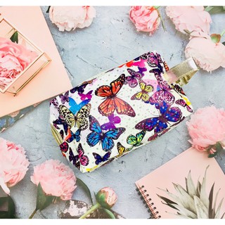 New Arrival Long Pouch Korean Wallet Make Up Pouch Unicorn/butterfly/floral/paris Genuine Leather